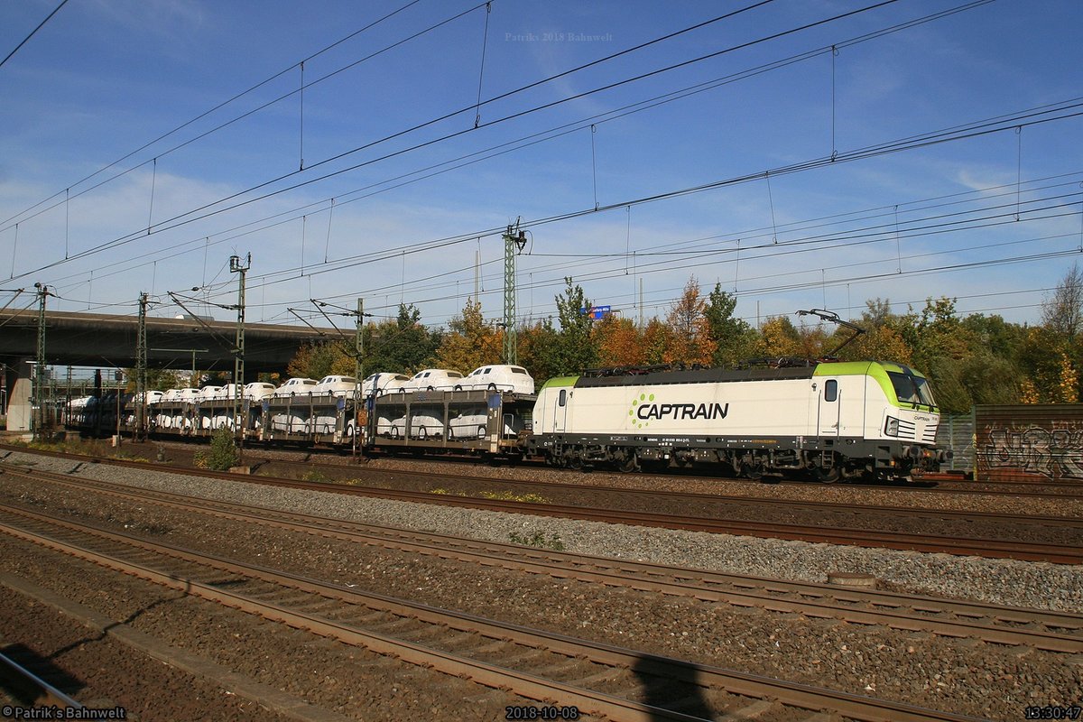 Captrain 193 893 mit BLG Logistics Richtung Süden
am 08.10.2018 in Hamburg-Harburg