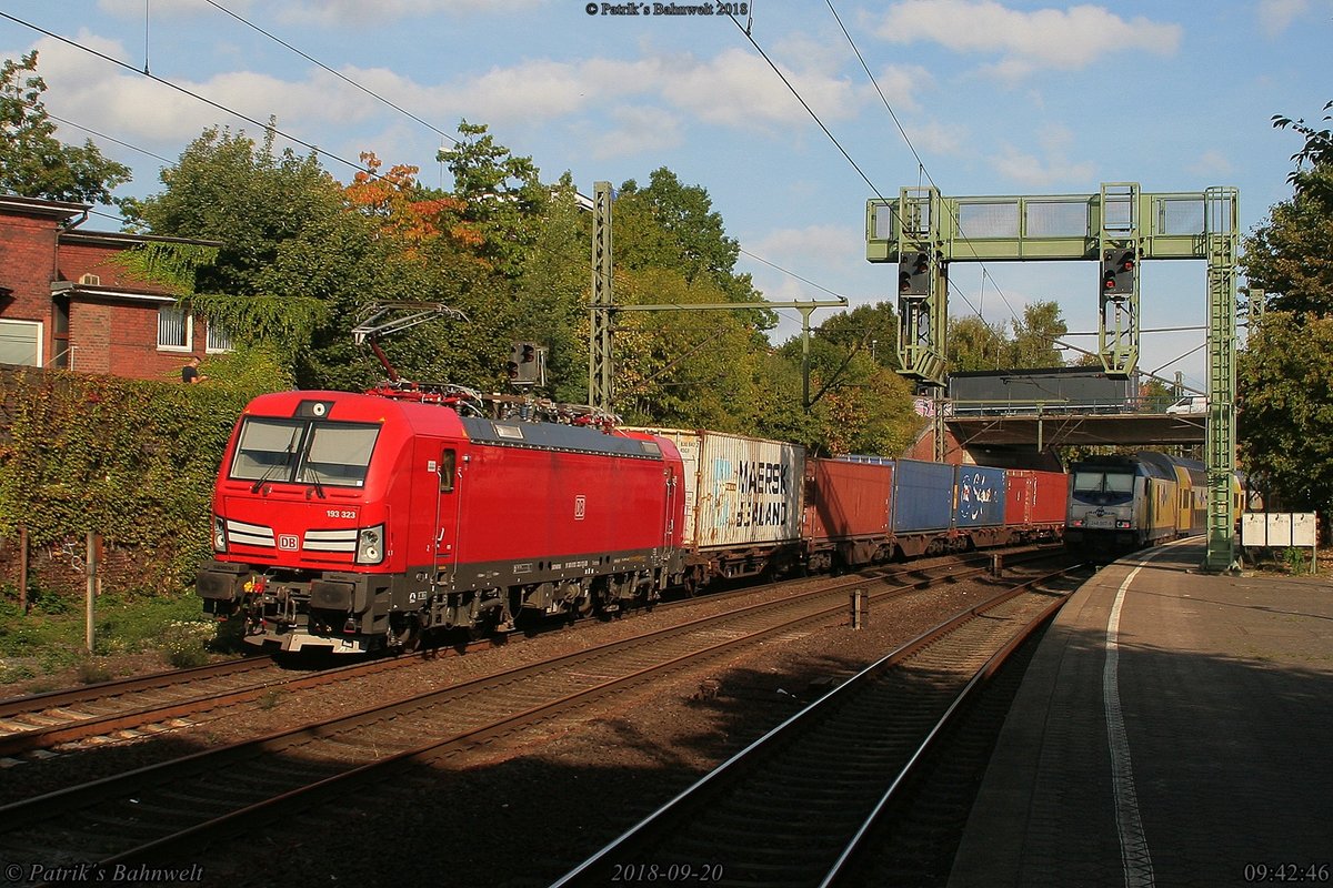 Db 193 323 mit Containerzug Richtung Süden
am 20.09.2018 in Hamburg-Harburg