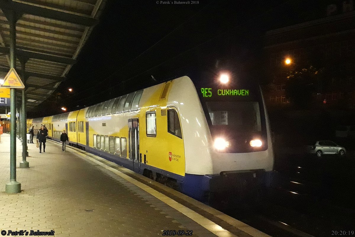 RE5 nach Cuxhaven
am 22.09.2018 in Hamburg-Harburg