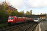 DB 185 062 mit Kalizug Richtung Süden  am 02.11.2018 in Hamburg-Harburg