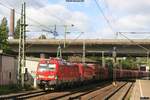 DB 193 322 + DB 193 326 mit Kohlewagenzug Richtung Süden  am 25.09.2018 in Hamburg-Harburg