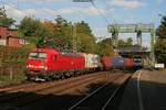 Db 193 323 mit Containerzug Richtung Süden  am 20.09.2018 in Hamburg-Harburg