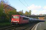 MAED 155 183 mit Kesselwagenzug Richtung Süden  am 02.11.2018 in Hamburg-Harburg