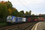 boxXpress 193 841 mit Containerzug Richtung Süden  am 08.10.2018 in Hamburg-Harburg