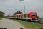 DB 474 107 + DB 474 145 als S3 nach Pinneberg  am 27.09.2018 in Neukloster (Kreis Stade)